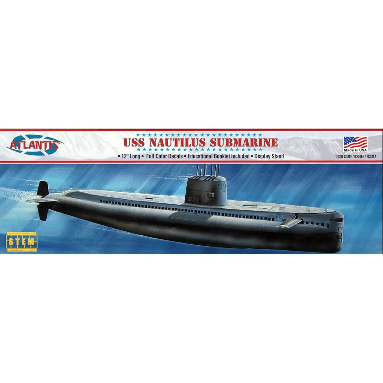 Atlantis® SSN 571 Nautilus Submarine Plastic Model Kit